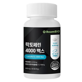 ReamBIO 乳鐵蛋白萃取錠 32g, 60顆, 600mg, 1罐