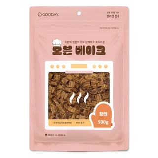 굿데이 강아지 오븐 베이크 간식, 황태, 500g, 1개