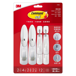 3M Command 無痕 掛鉤10件組, 1組, 單色