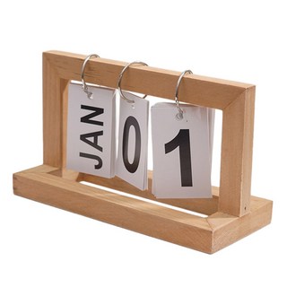 FuturoLab 桌上型翻頁日曆, 1個, 木質