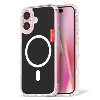 모란카노 크리스탈 컬러 맥세이프 투명 휴대폰 케이스