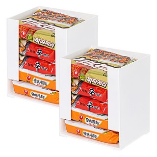 inbloom 泡麵整理盒 多用途食品儲藏室收納盒, 2個, 白色