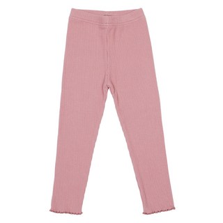 Rainbow Kids 女童款羅紋荷葉邊內搭褲