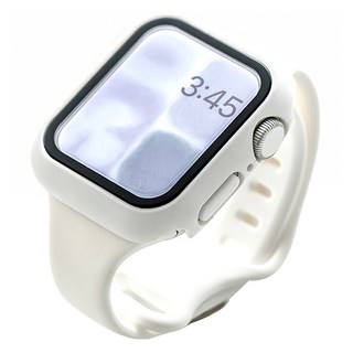 NUART Apple Watch 兼容全覆蓋鋼化玻璃硬殼, 白色