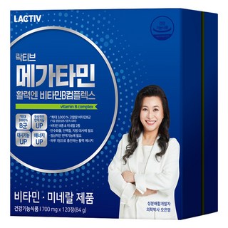 락티브 메가타민 활력엔 비타민B 컴플렉스, 120정, 1개