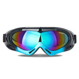 Healthy Dot 彩色頭帶運動滑雪護目鏡, 1個, 黑藍色