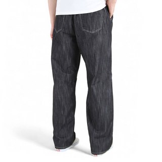 남성용 버뮤다 생지 밴딩 통 청바지 YNB2193