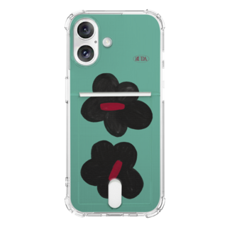 이루다 컬러 플라워 카드 수납 젤리 휴대폰 케이스