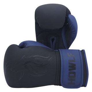 HOWLF 雅典娜 拳擊手套 雙手配戴, 霧面黑 + 深藍色, 1套