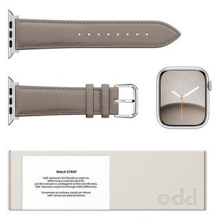 어썸디자인 애플워치 오드 소가죽 스트랩 L, 데비 그레이, 1개