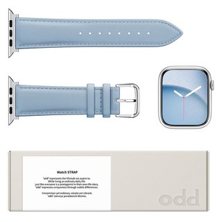 Awesome Design Apple Watch AOD 牛皮錶帶 M, 貝里斯藍