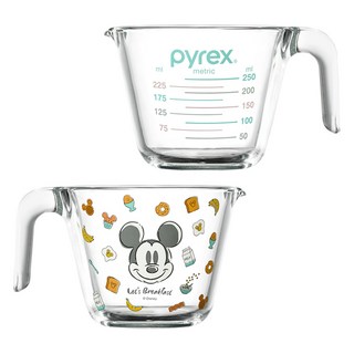 Corelle Brands 康寧餐具 Pyrex 迪士尼Good Morning米奇量杯, 250ml, 2個, 透明