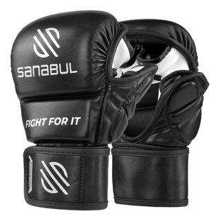 Sanabul 核心對練MMA拳套, 黑色 + 銀色, 1套