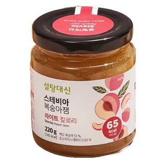 설탕대신 스테비아 복숭아잼, 220g, 1개