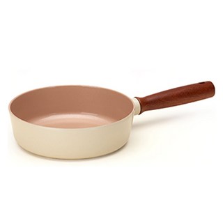 VIZZART Woove系列木質單柄陶瓷不沾平底鍋 IH爐適用, 20cm, 1個