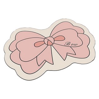 뽀르픽 리본 포인트 인테리어 화장실 규조토 발매트 B타입, 핑크, 1개