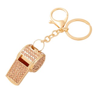 뽀르픽 럭셔리 보석 호신용 호루라기 키링, 골드, 1개