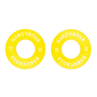 HARDYROAR 健身輕量槓片 2入, 黃色, 1套, 0.5kg