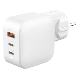 GB&CO Qualcomm 3.0 USB-A 65W 3埠 PPS 超高速 PD C型充電器, 1個, 白色