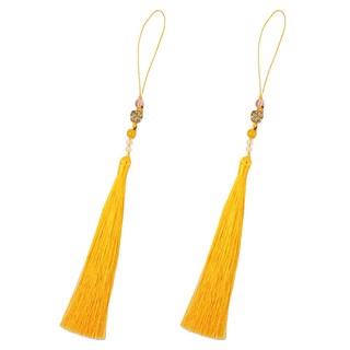 아이엔피 비즈꽃 고급 노리개 29cm, 골든옐로우, 2개