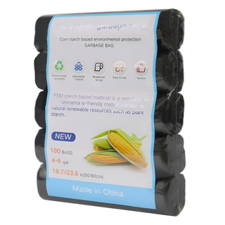 리온하임 비닐봉투 옥수수전분 음식물쓰레기 비닐 롤타입 배변 봉투 L 50 x 60 cm 100p, 블랙, 1개