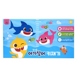 pinkfong 碰碰狐 鯊魚寶寶身高尺壁貼 + 日期貼紙, 1個, 混合色
