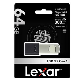 Lexar 雷克沙 USB 3.2 超高速指紋辨識安全USB隨身碟 F35 Pro, 1個, 64GB