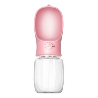 Tamsaa 狗狗外出飲水餵食瓶, PET+ABS材質, 1個, 粉色