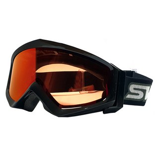 SWANS 鏡面滑雪護目鏡 白色 成人款 可與眼鏡併用 日夜兩用 抗UV 鏡面雙層鏡片 GUEST-MDH, 1個, 暗影黑