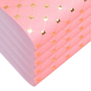 Golden Pop 菱形包裝紙, 粉紅色, 5個