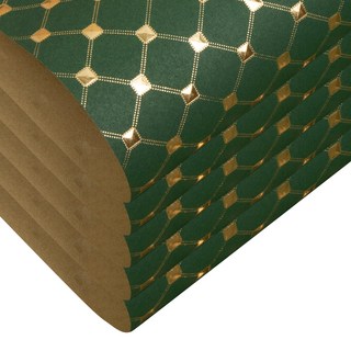 Golden Pop 菱形包裝紙, 深綠色, 5個