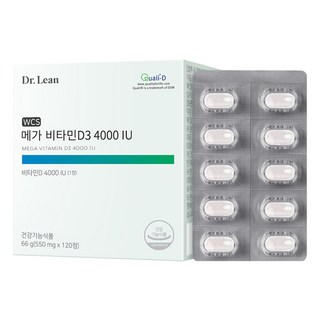 닥터린 메가 비타민D3 4000 IU 66g, 120정, 1개