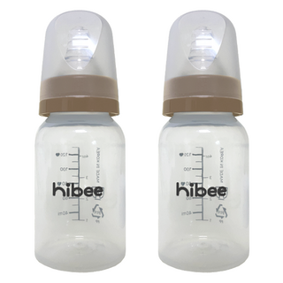하이비 신생아용 PP 에잇벤트 젖병 트윈팩, 브라운, 130ml, 1세트