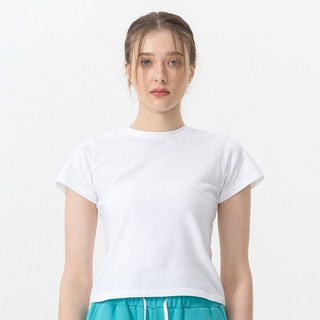 Escapefrom ESCF 基本款修身短袖T恤, 白色