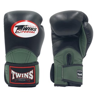Twins 拳擊手套 雙手穿戴套組 BGVL11, 黑色 + 橄欖綠色, 1套