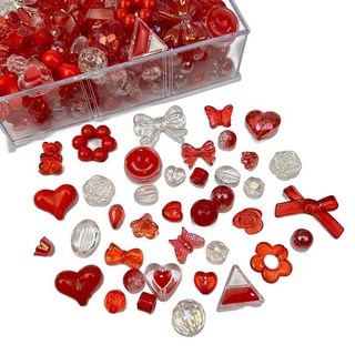 MaDaKkuMi 繽紛大容量咕卡製作材料 50g, 紅色, 1套