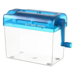마다꾸미 수동 문서 파쇄 소형 가정용 사무실용 세단기, 블루