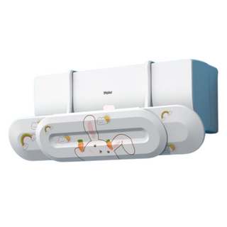 特別的商店 免打孔 壁掛式冷氣擋風板 可愛兔子, 1個, 單一商品