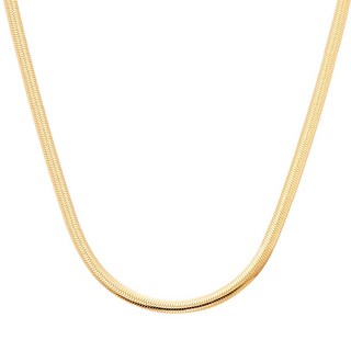 semijuwelry 女款18k 2mm豐盈蛇骨項鍊+購物袋