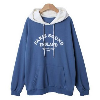 CHICBLACK 女款 DAKUKE 字母印花袋鼠口袋拼色連帽T恤 cpt15655k48