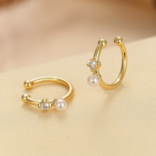 Be Our Guest 女款珍珠水鑽環形耳骨夾