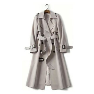 Goodif 女款時尚雙排釦綁帶風衣