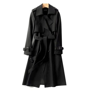 Goodif 女款時尚雙排釦綁帶風衣外套