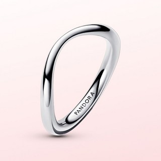 PANDORA 潘多拉 女性用圓滑流線戒指 193314C00 +購物袋+留言卡+品質保證書(百貨公司A/S)