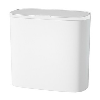 極簡智能感應壁掛夾縫兩用垃圾桶 14L, 雪白色, 揮手感應開蓋, 30.5 x 28.5 x 15cm