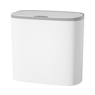 極簡智能感應壁掛夾縫兩用垃圾桶 14L 紅外線感應, 30.5 x 28.5 x 15cm, 灰白色