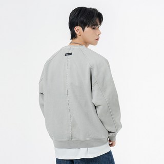 모즈모즈 남녀공용 헤비 웨이트 피그먼트 나그랑 뒷절개 오버핏 맨투맨