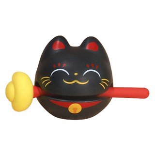 Topia 可愛動物木魚, 招財貓B 黑色