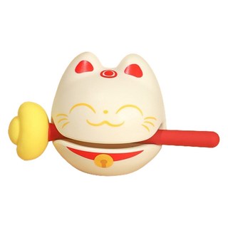 Topia 可愛動物木魚, 招財貓C 白色