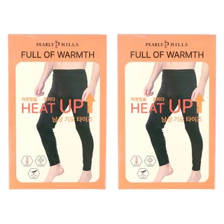 PEARLY HILLS 男性用發熱刷毛緊身褲 2件組